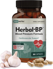 DailyNutra Herbal-BP bottle front showing natural circulatory support blend