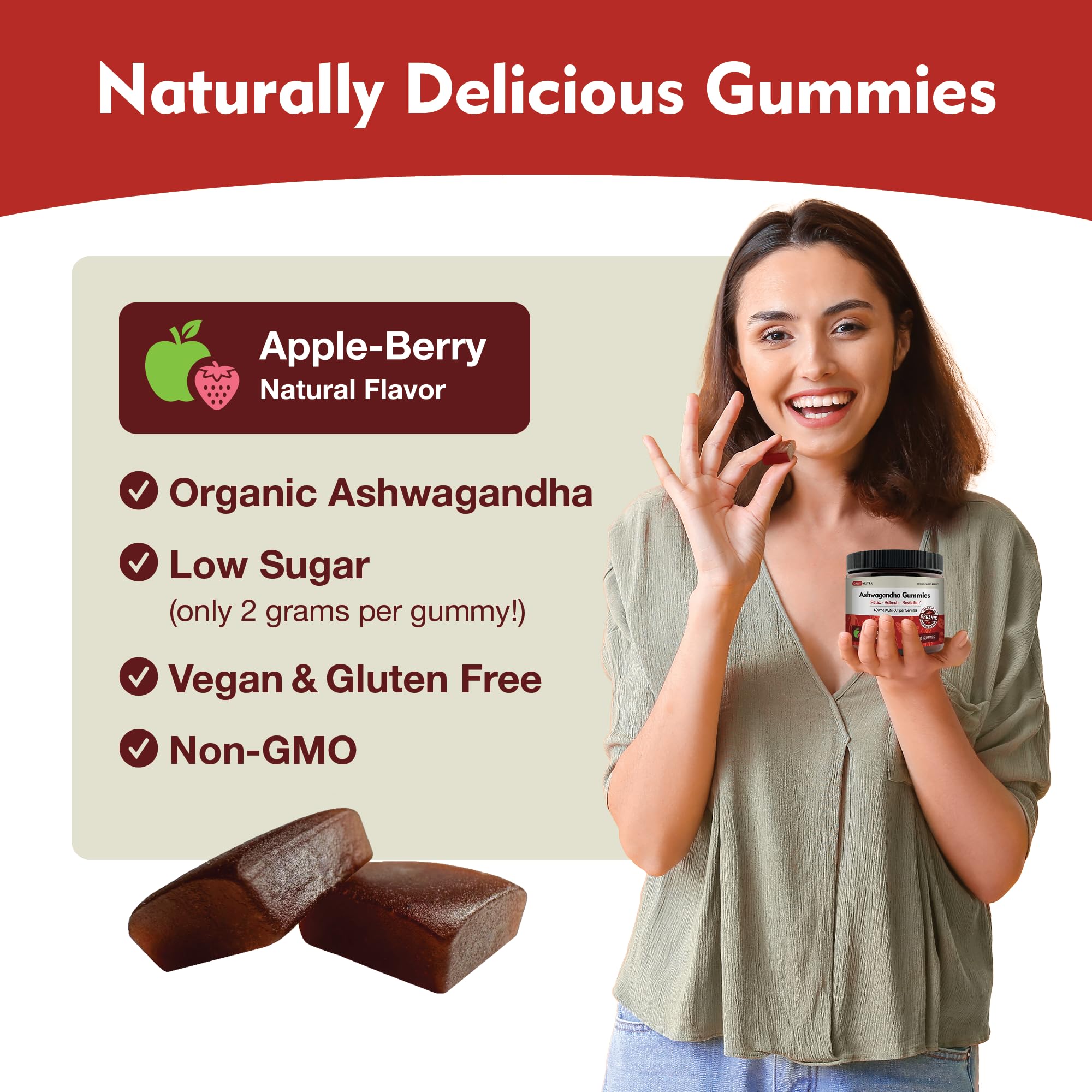 DailyNutra KSM-66 label emphasizes organic ingredients and 600mg potency per serving.