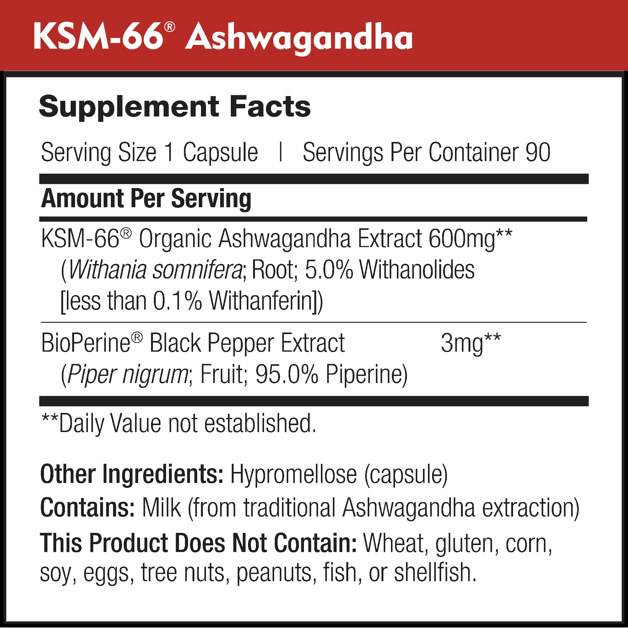 DailyNutra KSM-66 bottle side view with dosage information for easy reference.