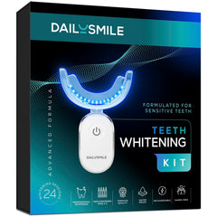 DailySmile Teeth Whitening Kit with LED—front view for convenient at-home whitening.