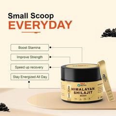 DAILY UNSTUCK ME Shilajit resin dissolves in tea for quick daily vitality.