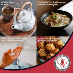 Dairyland American Ginseng Slices in soup bowl, add depth and warmth.