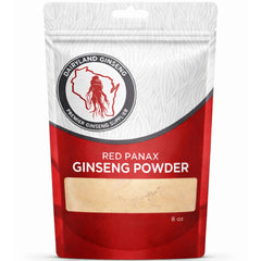 Dairyland Red Panax ginseng powder bottle front view for daily energy support.