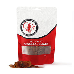 Dairyland Red Panax Slices in packaged form, ready for pantry storage.