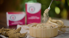 Dairyland logo signals authentic Wisconsin-grown ginseng quality.