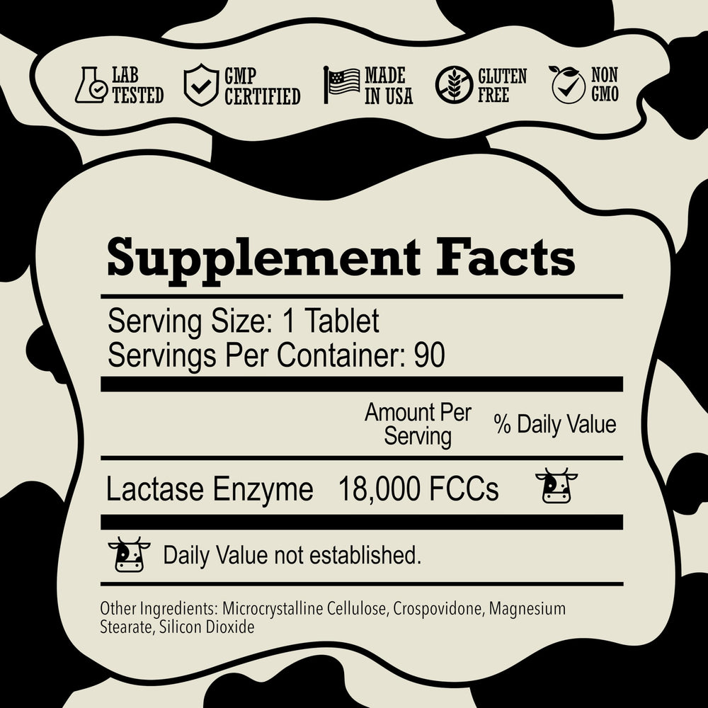 DairyPill preservative-free label with clean-label claim.