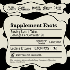 DairyPill preservative-free label with clean-label claim.