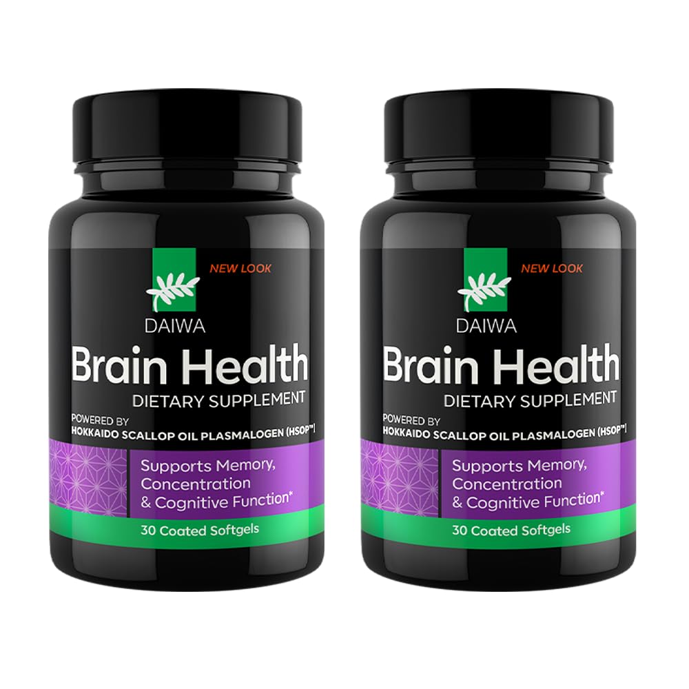 Daiwa Advanced Omega-3 Brain bottle showing daily cognitive support in a sleek package.