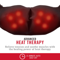 Ergonomic handle design aids precise pressure on neck and shoulders.