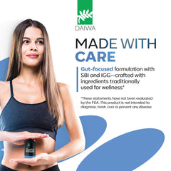 Daiwa GastroImmune bottle pour demonstrates convenient two-capsule daily routine.