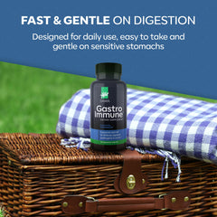 Daiwa GastroImmune Non-GMO sticker close-up signals clean ingredient choice.