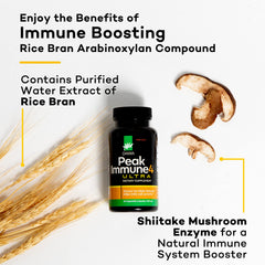 Daiwa PeakImmune4 RBAC rice bran visual highlighting natural immune support potential.