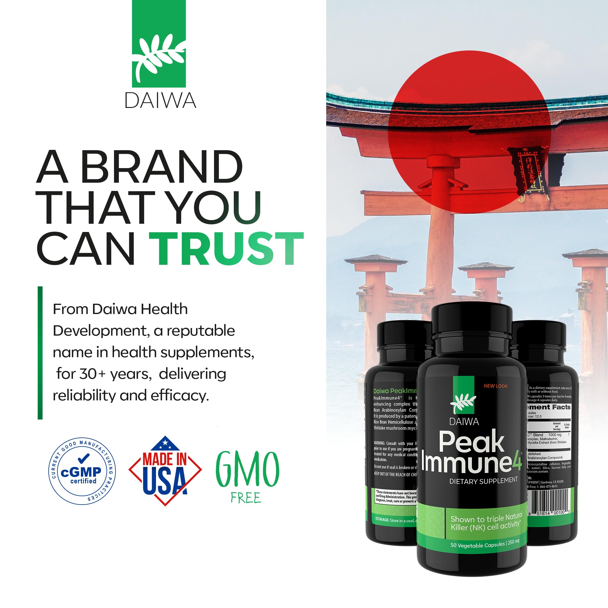 Capsule taken as part of a daily health habit with PeakImmune4