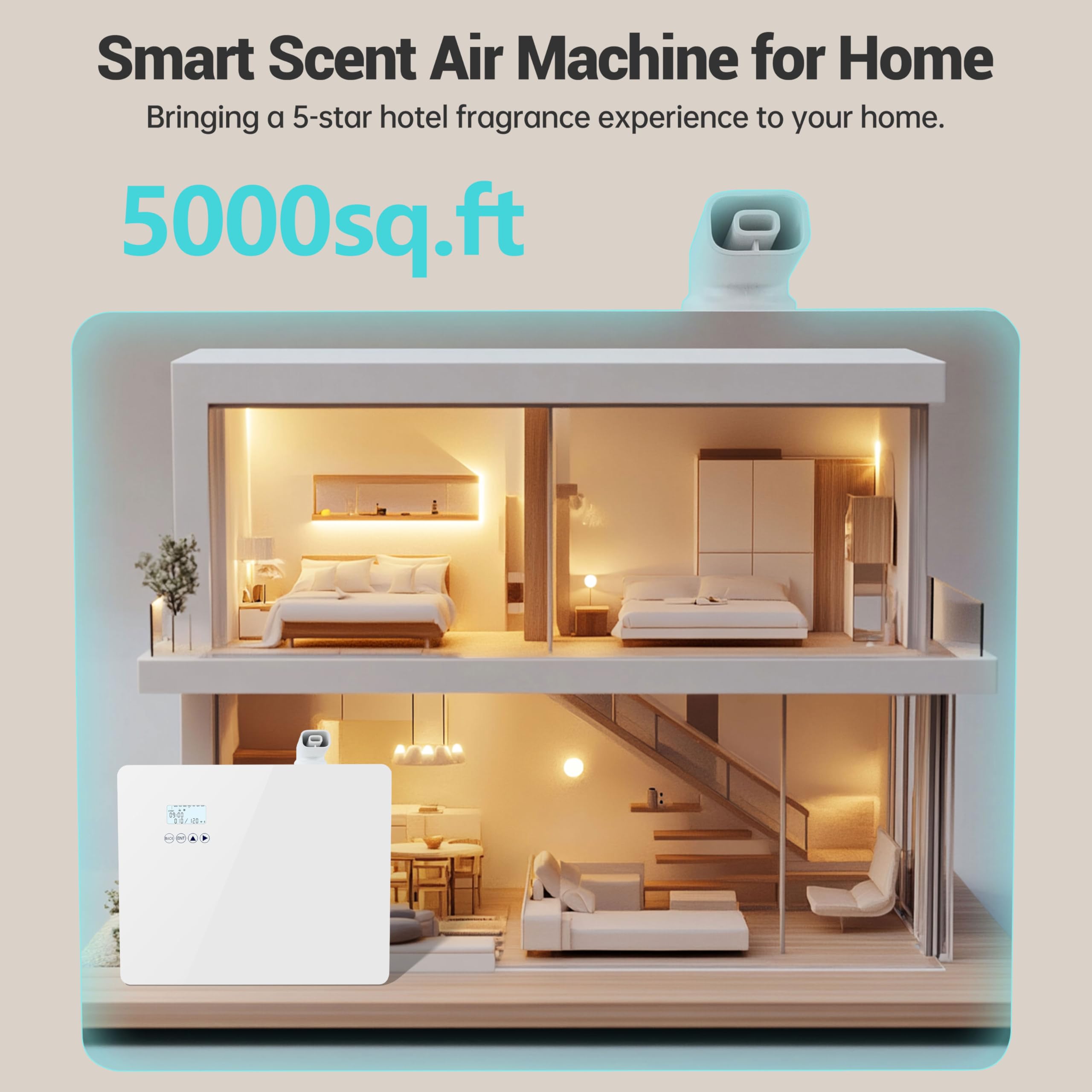 DAKISTF cold air diffusion technology delivers fine aroma particle dispersion.