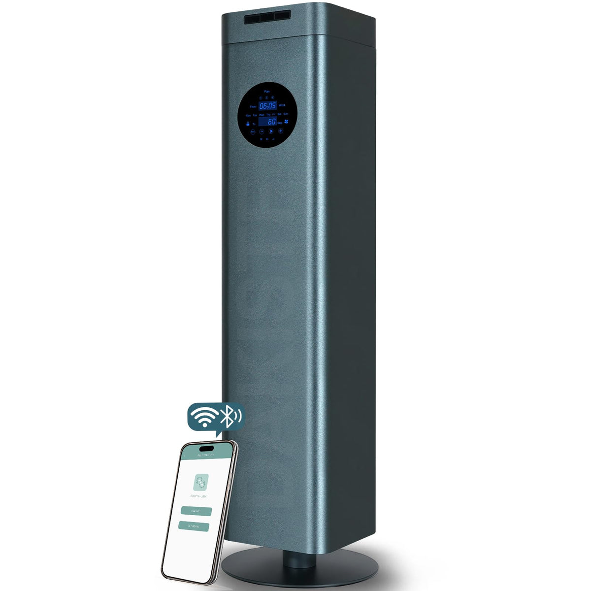 DAKISTF diffuser front view with WiFi control for easy setup