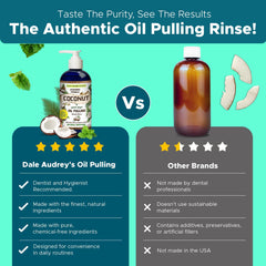 Dale Audrey enamel care demonstration with gentle rinse action.