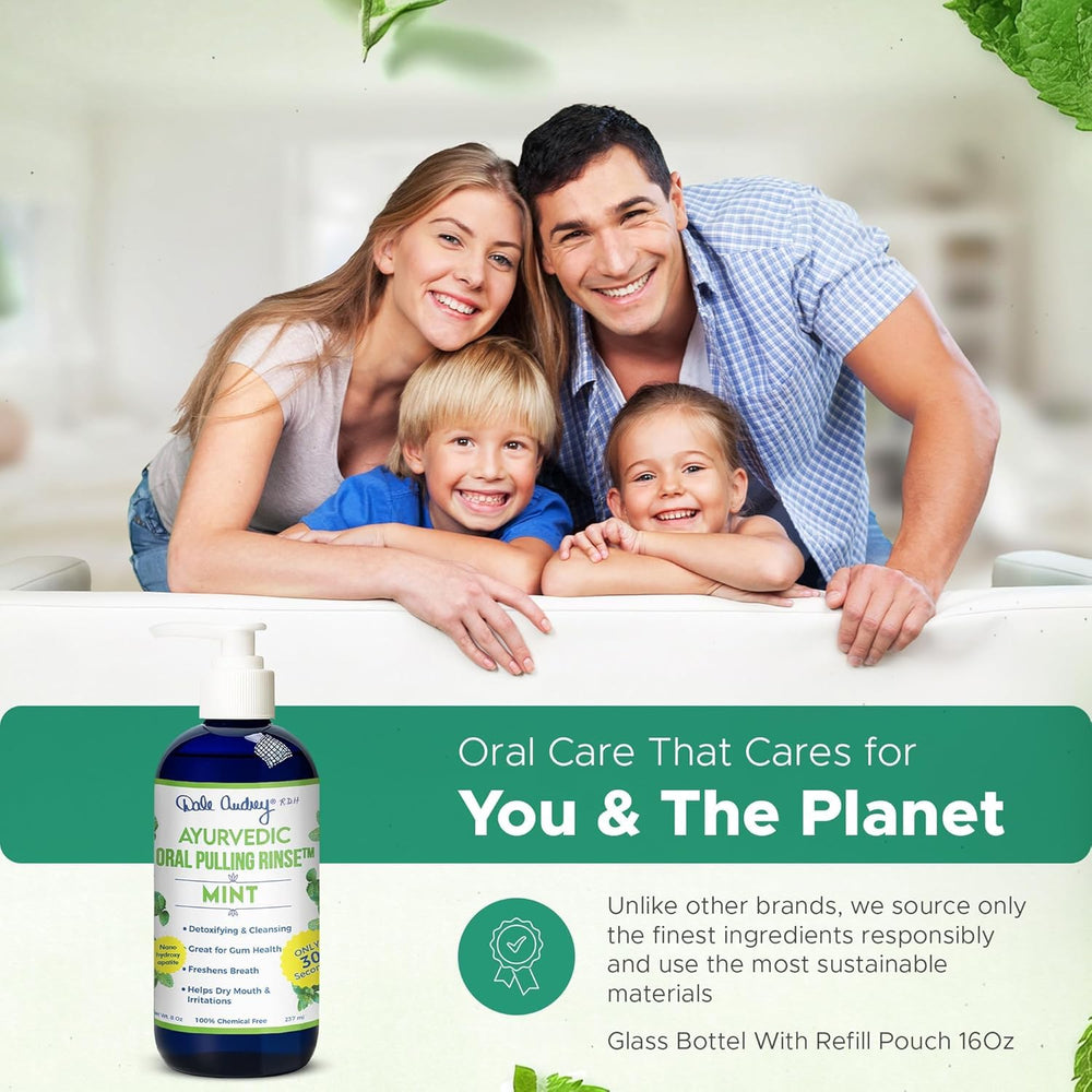 Dale Audrey organic mint essentials emphasize natural flavor and breath freshness.