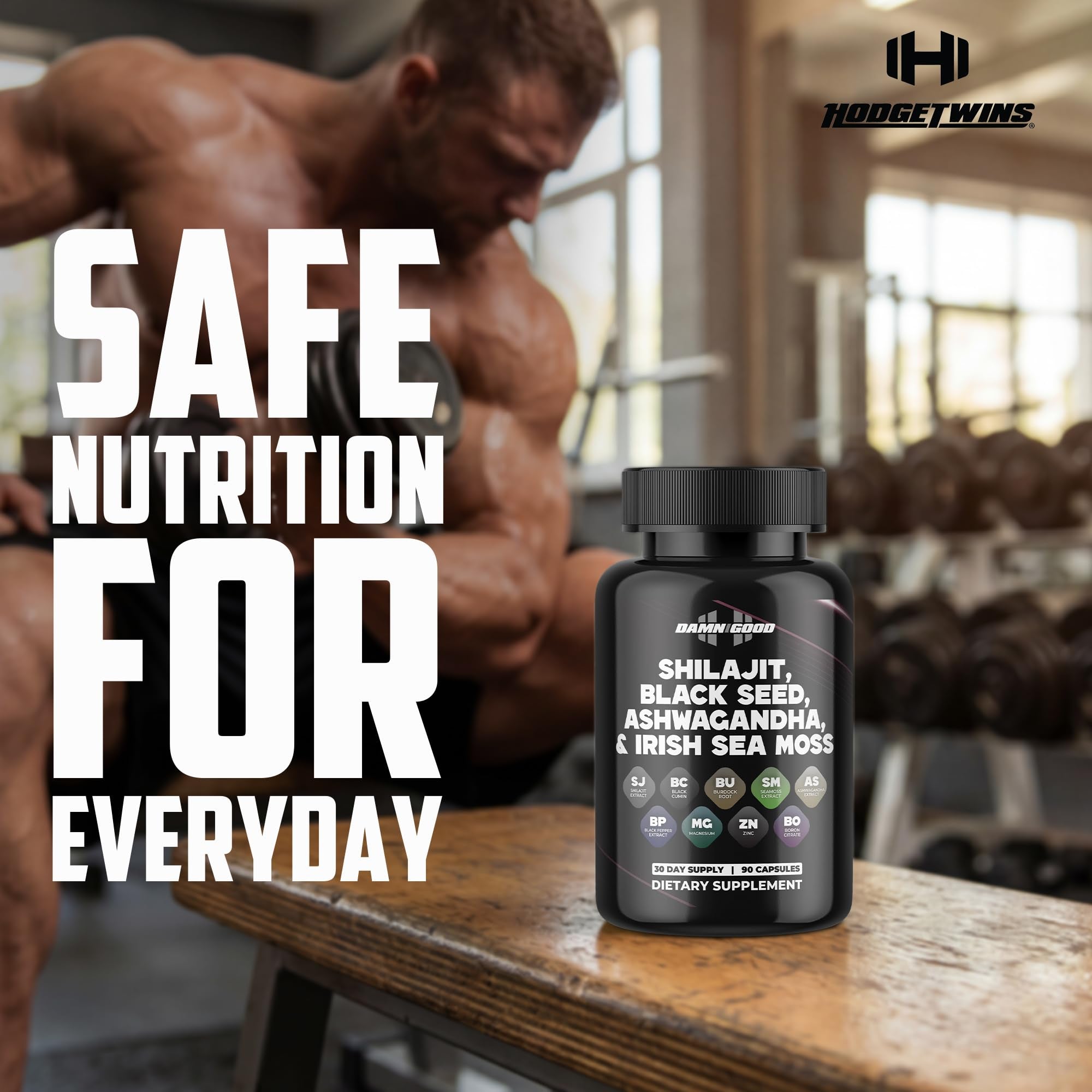 Hands holding capsules illustrate an easy daily ritual for vitality with DAMN GOOD.