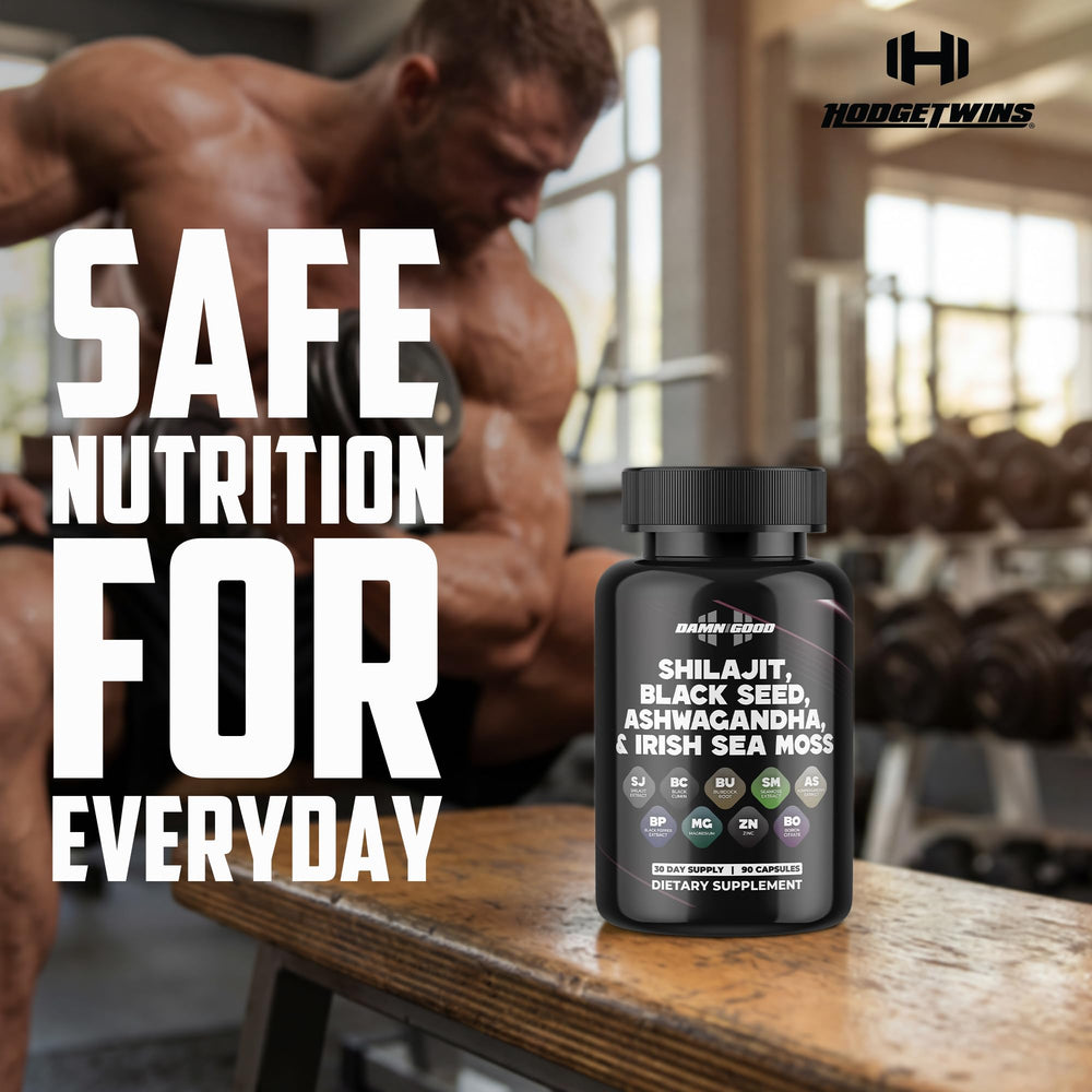 Hands holding capsules illustrate an easy daily ritual for vitality with DAMN GOOD.