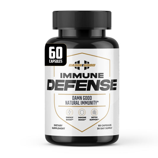 DAMN GOOD Hodge Twins Immune Defense bottle for daily immune support