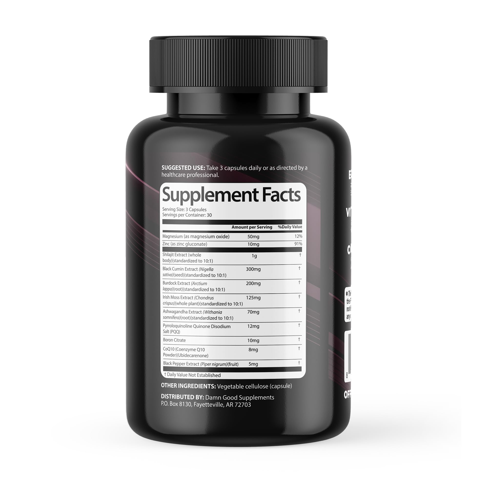 Travel friendly bottle hints at on the go energy support for busy days.