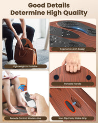 Dancespot foot massager ergonomic design conforming to natural foot contours.