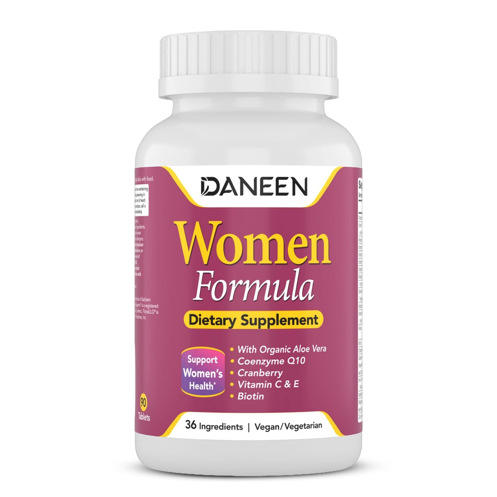 DANEEN daily multivitamin for women bottle supports balanced energy.