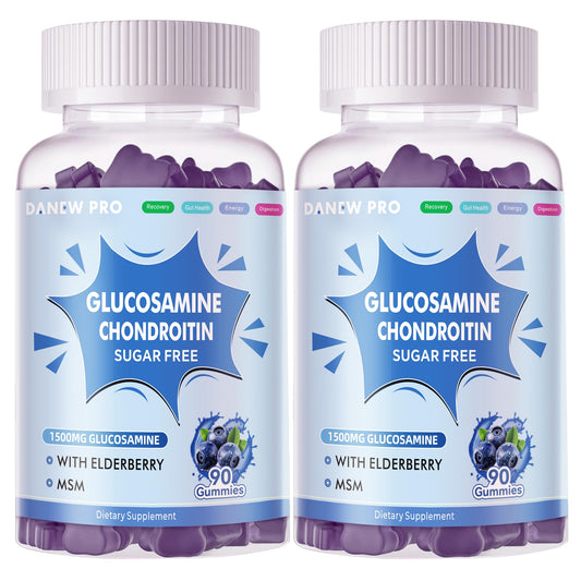 DANEW Pro glucosamine chondroitin gummies orange flavor for joint support.