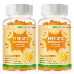 DANEW Pro Prebiotic Fiber Gummies orange bottle for daily digestive balance