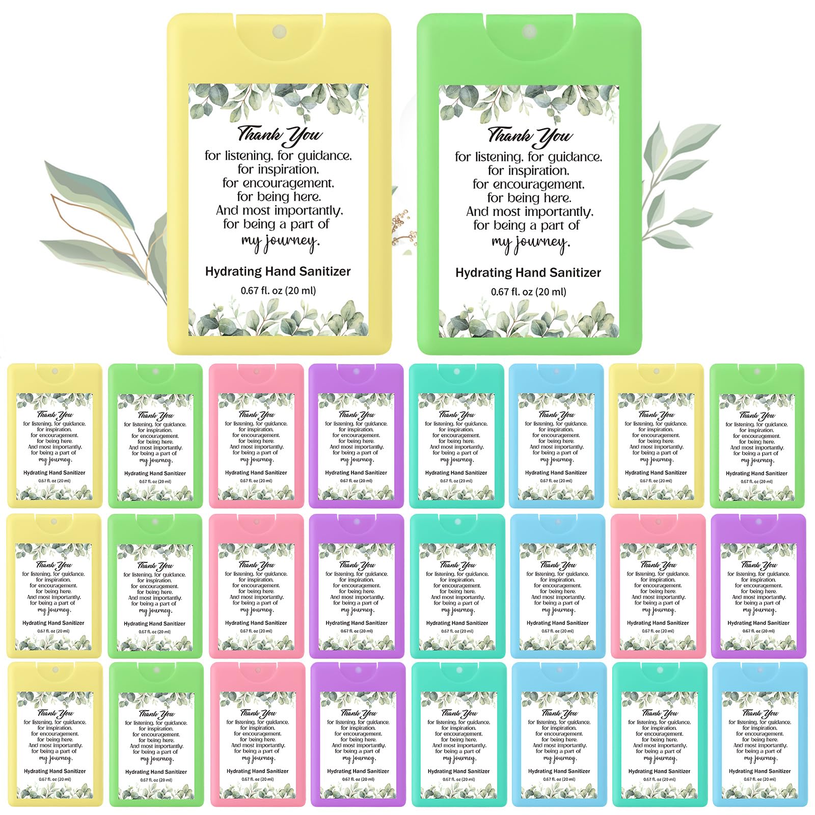 Dansib 24-pack hand sanitizer sprays bulk in 20 ml bottles ideal for gifting.