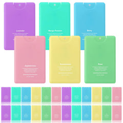 Dansib 24-pack hand sanitizer sprays front view, compact and travel-ready in vibrant colors.