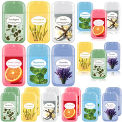 Dansib 24-pack mini hand sanitizer sprays in travel-size bottles for on-the-go protection.