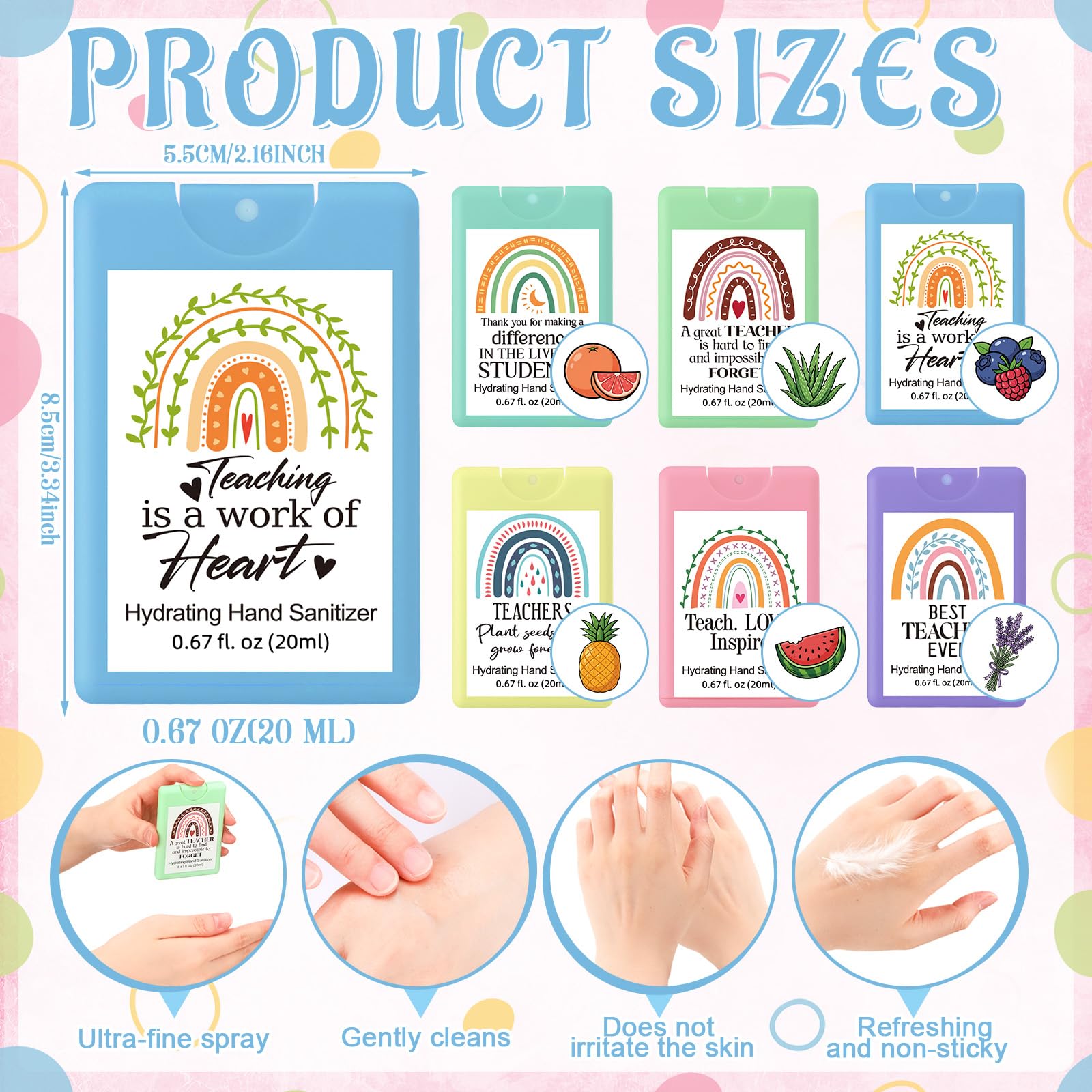 Dansib watermelon mini sanitizer bottle offering refreshing scent and quick cleaning