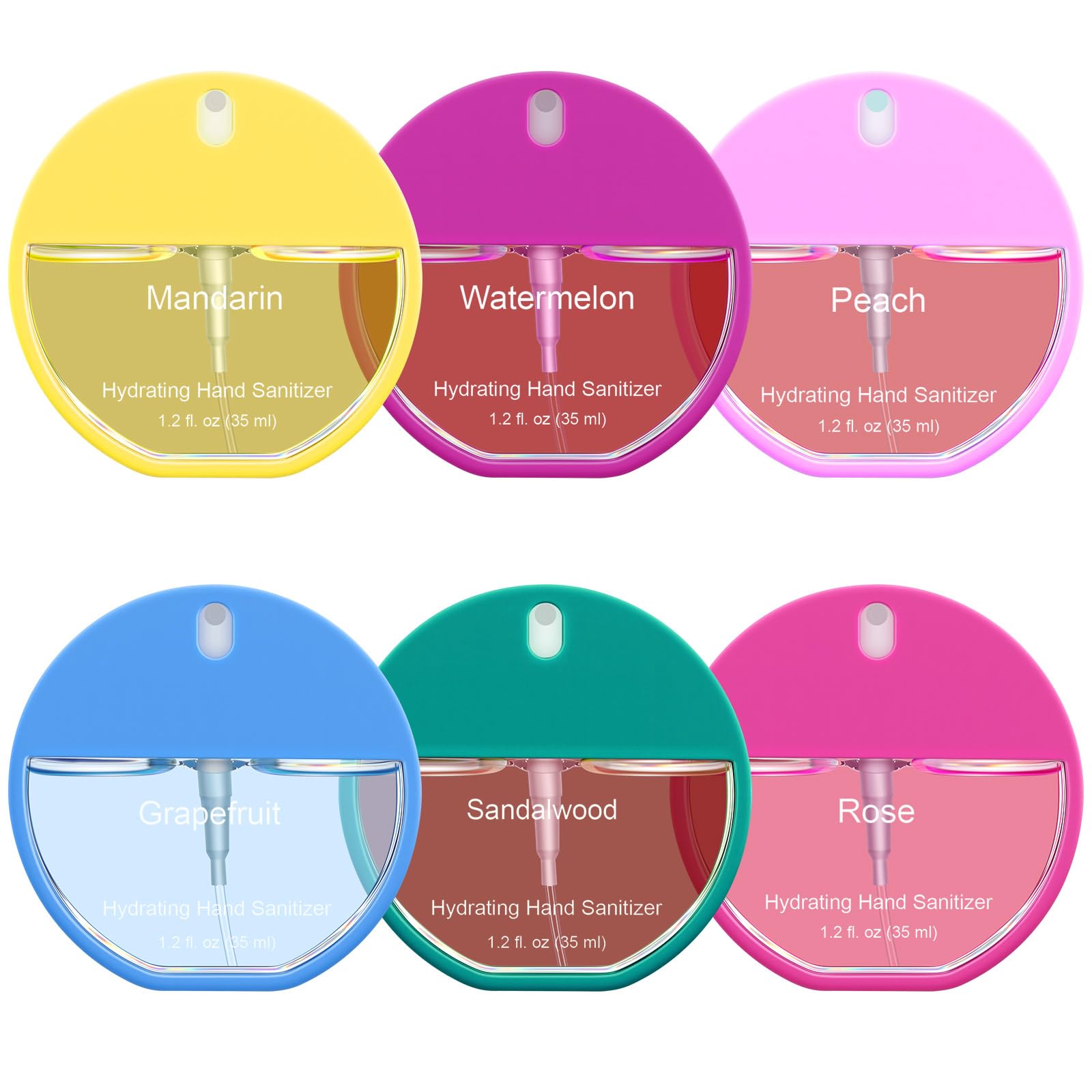 Dansib power mist hand sanitizer with circular colorful packaging for easy bag visibility