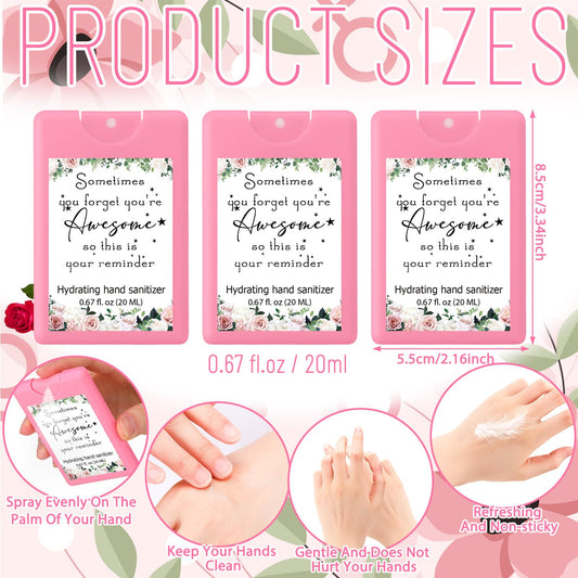 Dansib pink rose-scented hand sanitizer spray with subtle fragrance