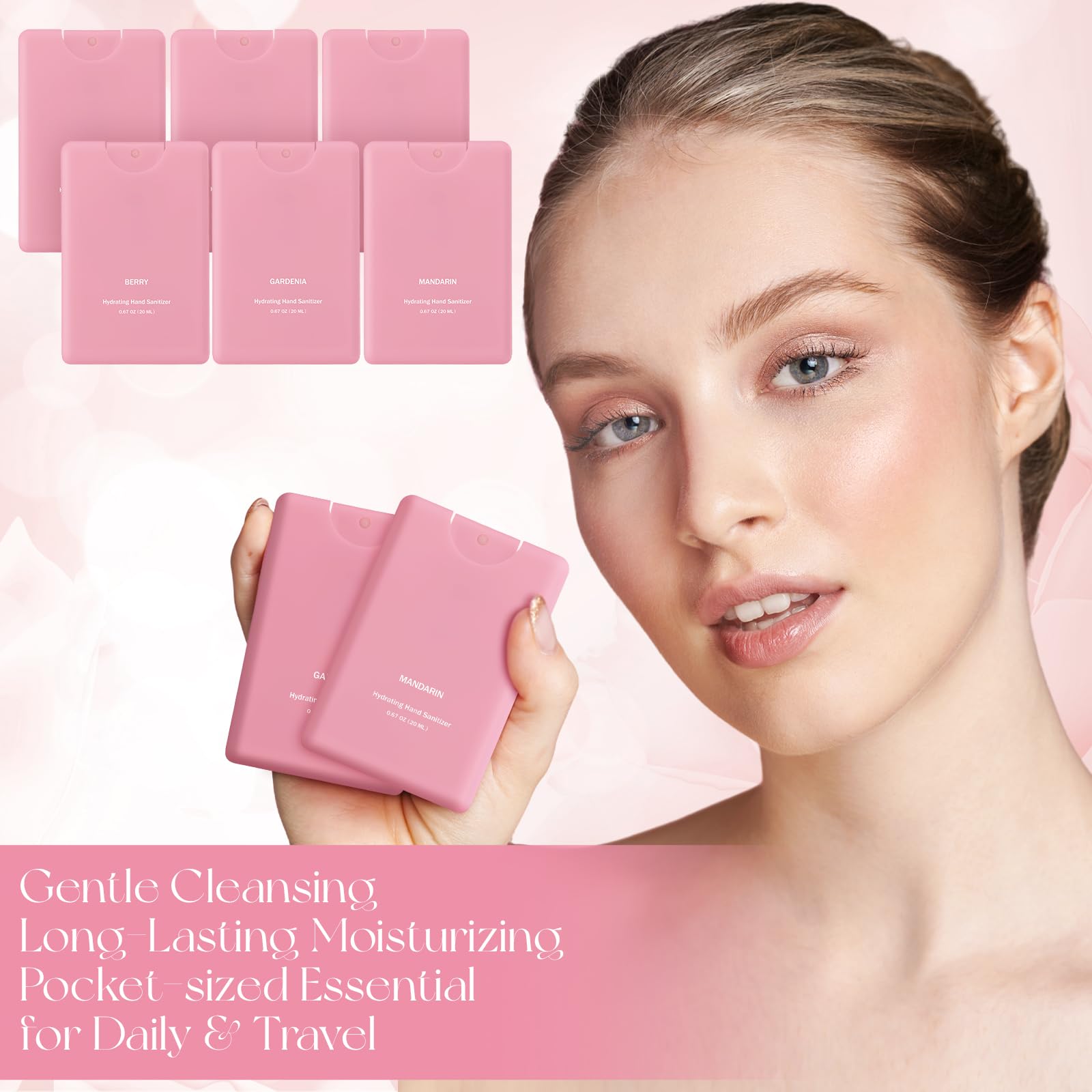 Lightweight, portable Dansib sanitizers ideal for purses and bags.
