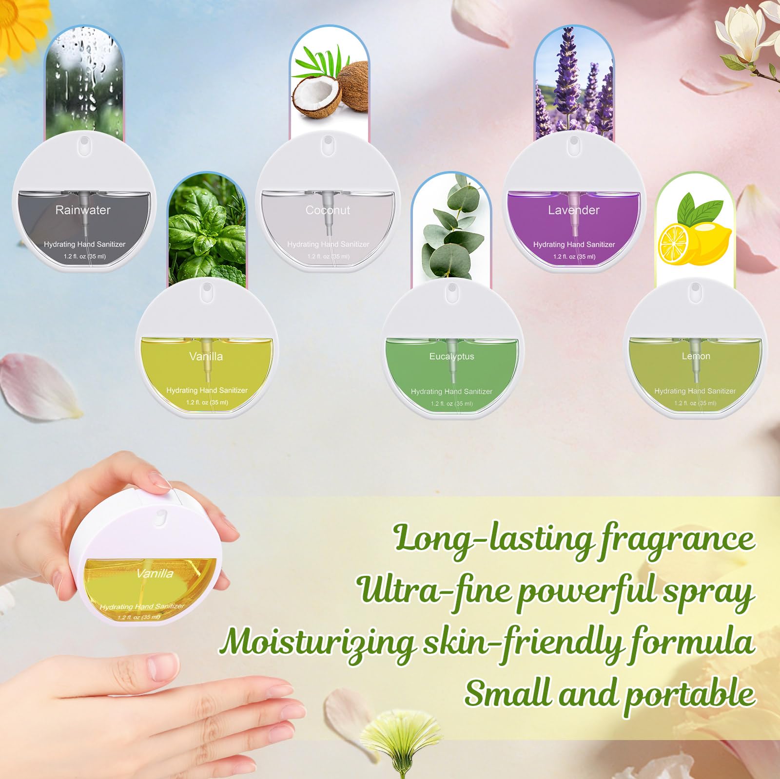 Dansib pocket sanitizer spray mini bottle, convenient for backpack or purse.