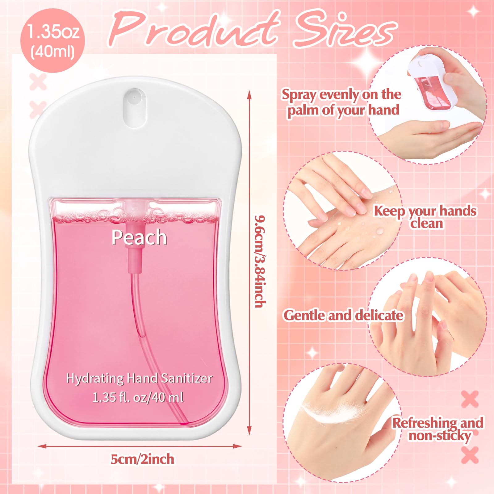Dansib Power Mist bottle side; travel friendly size and nozzle