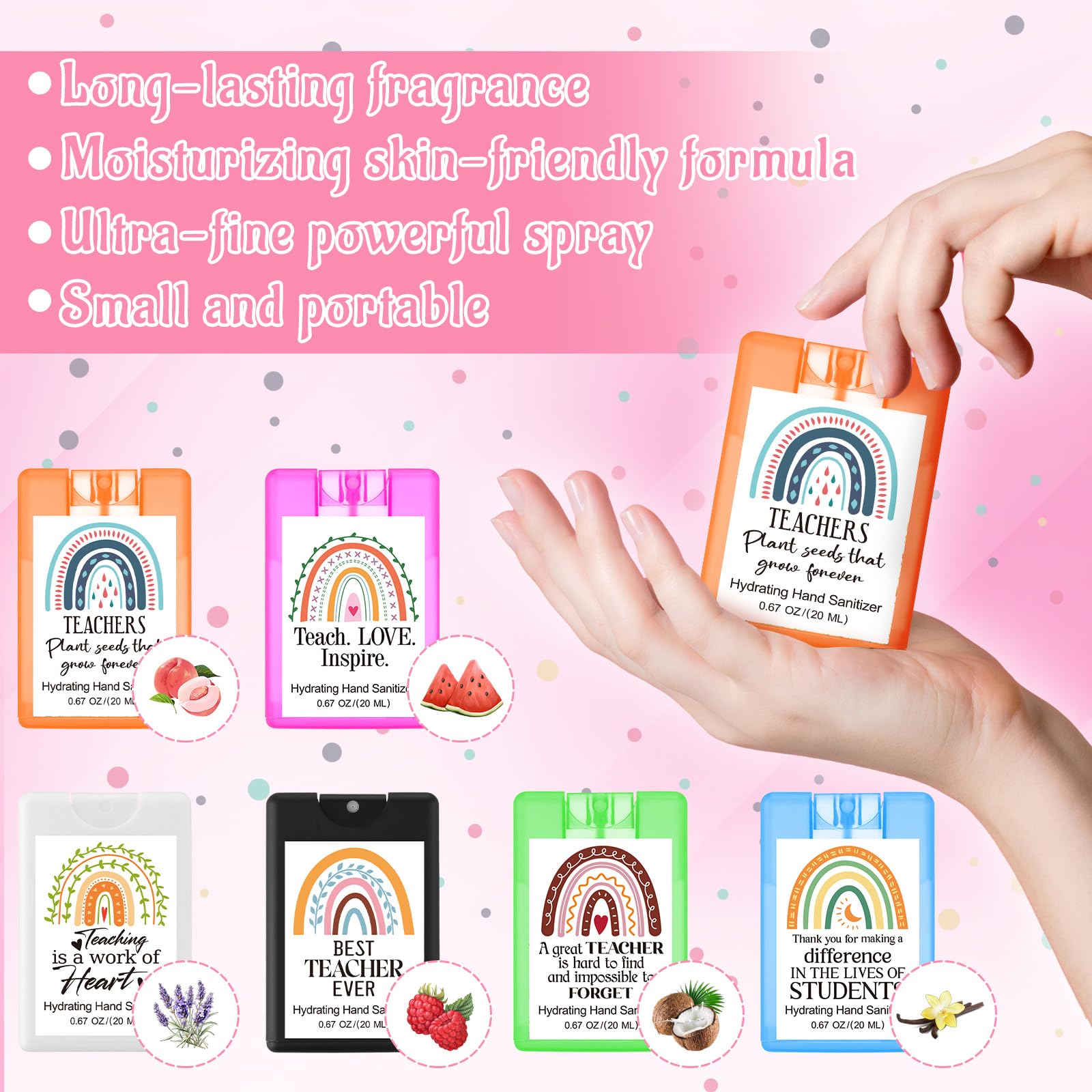 Dansib rainbow-themed stickers on packaging.