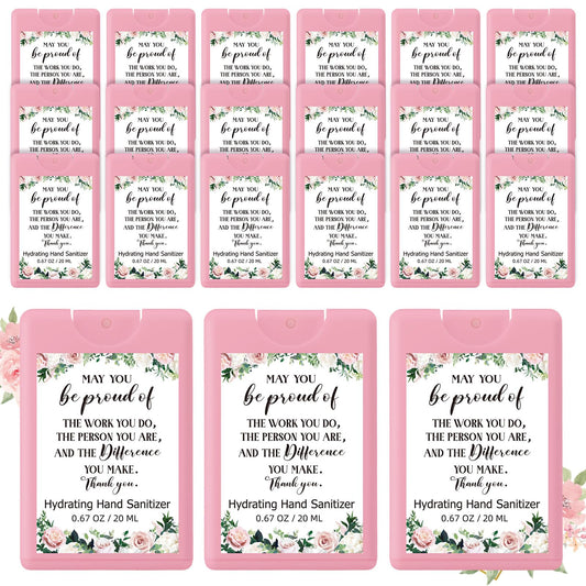 Dansib rose-scent mini sanitizer in 24-pack, convenient for on-the-go cleansing