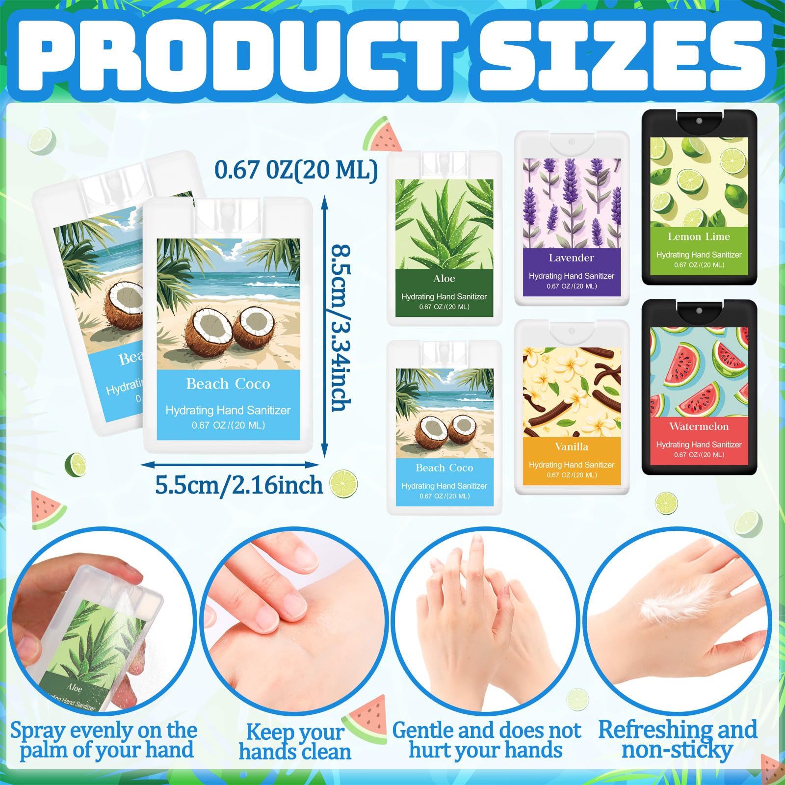 Dansib travel-size 20 ml hand sanitizer spray for easy pocket protection.