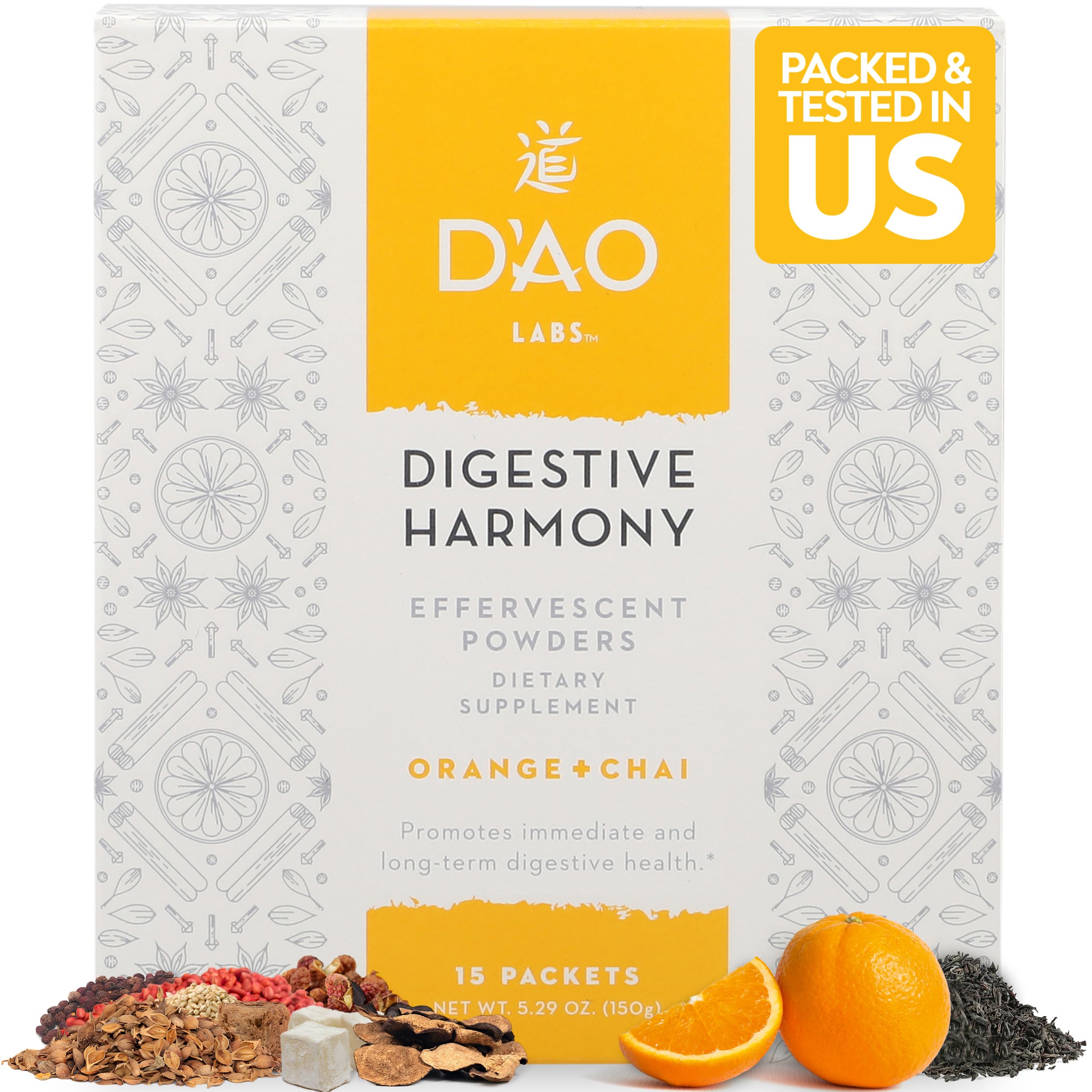 DAO Labs Digestive Harmony bottle with Bao He Wan-inspired blend for post-meal comfort