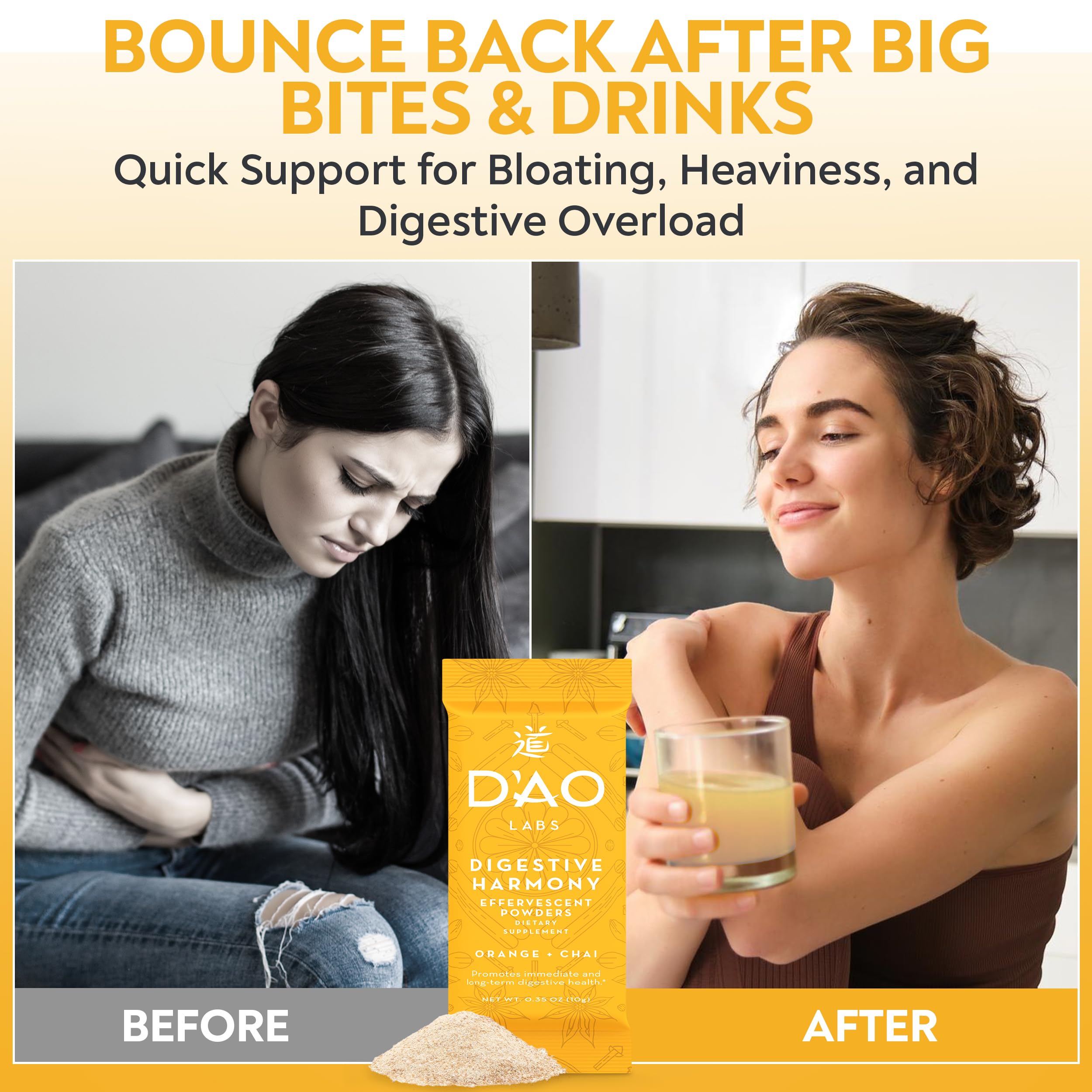 DAO Labs Digestive Harmony sachets pack for convenient daily use