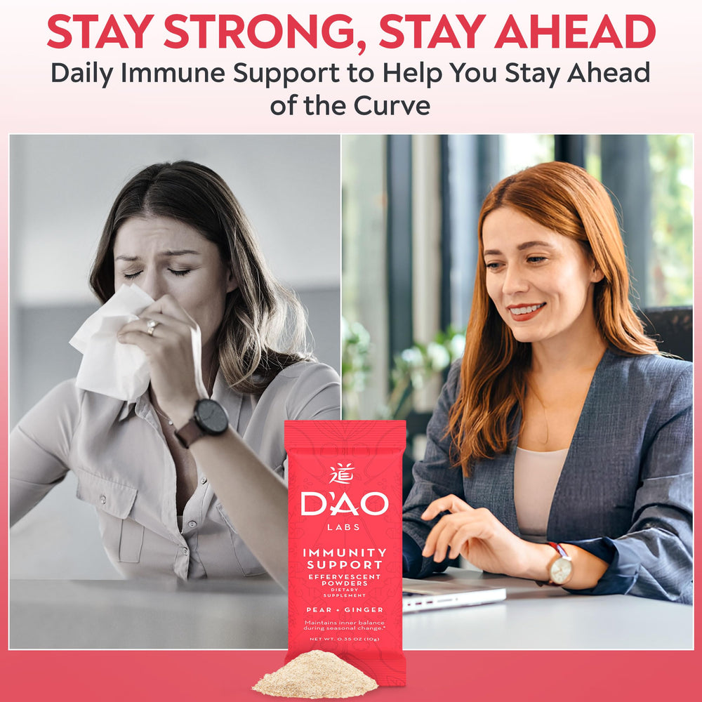 DAO Labs Immunity Support glass-mix demonstrates simple daily preparation