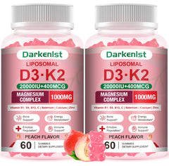 Darkenlst liposomal D3 K2 bottle highlighting ultra-high absorption for daily vitality