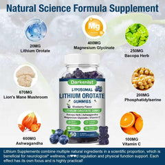Darkenlst magnesium glycinate and vitamin C gummies detail