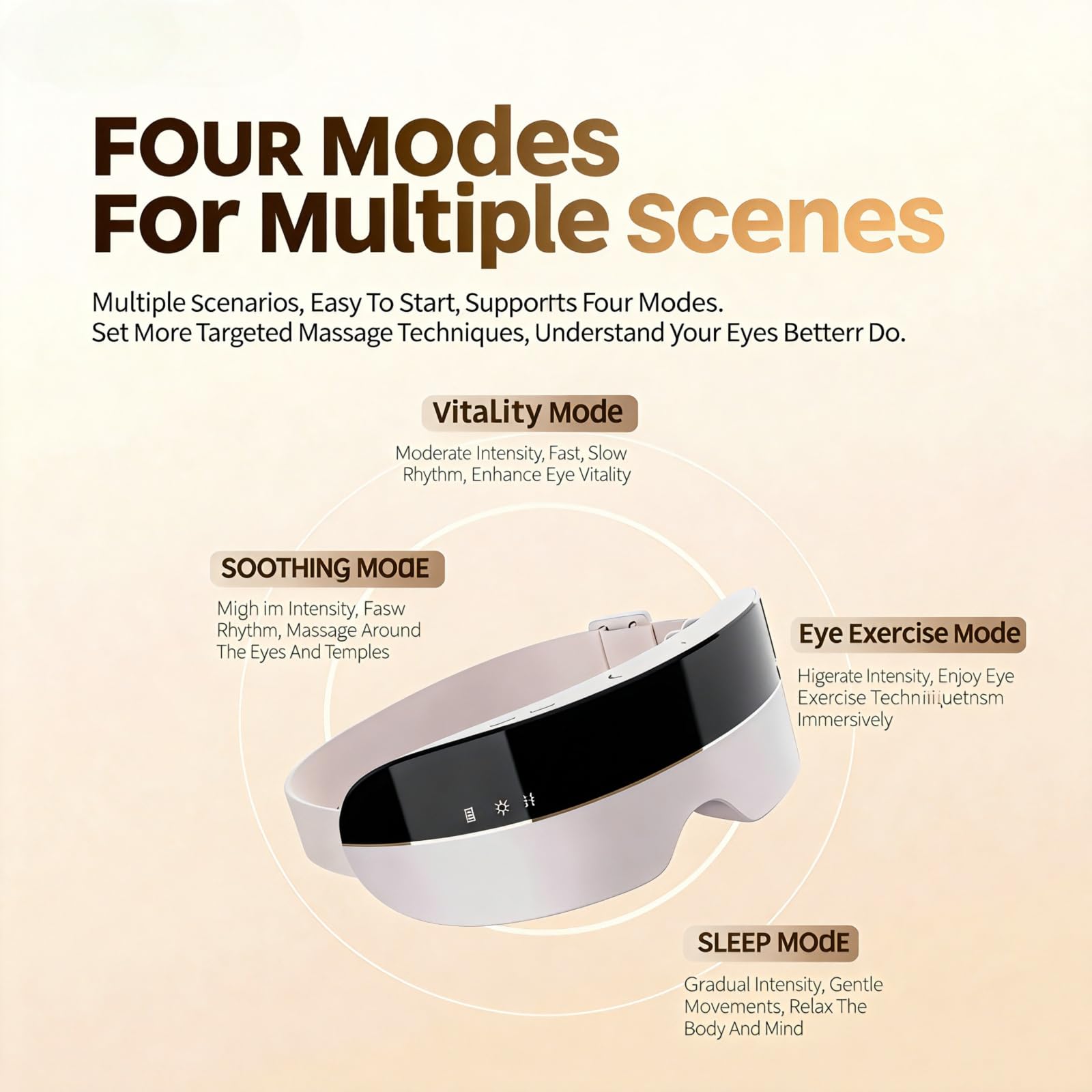 Daroma four massage modes provide soothing relief without desk disruption