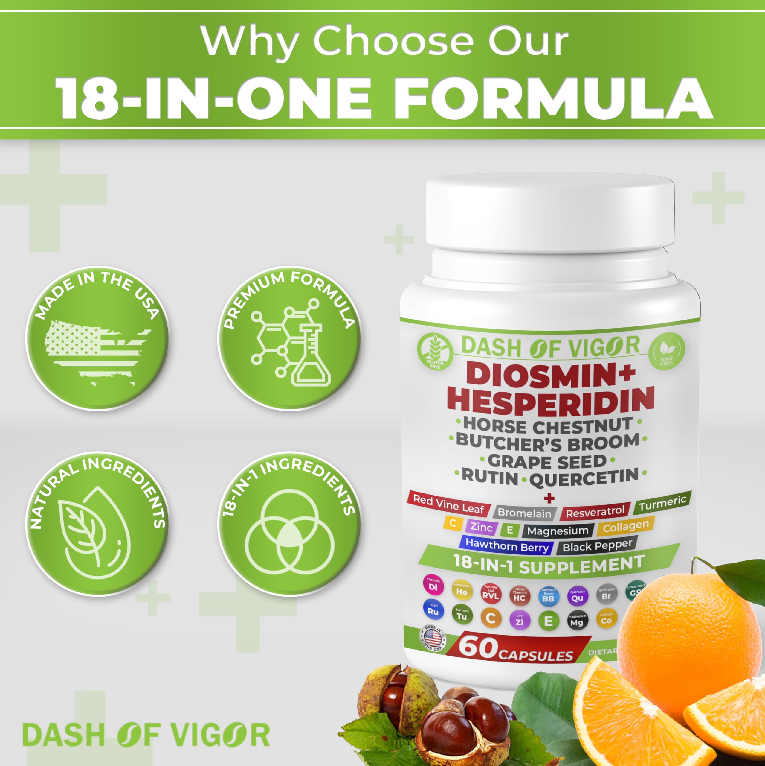 USA made DOFV bottle on a shelf signaling quality manufacturing.