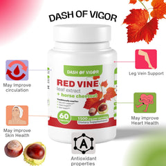 Dash of Vigor label highlights vegan natural ingredients and 60 capsules