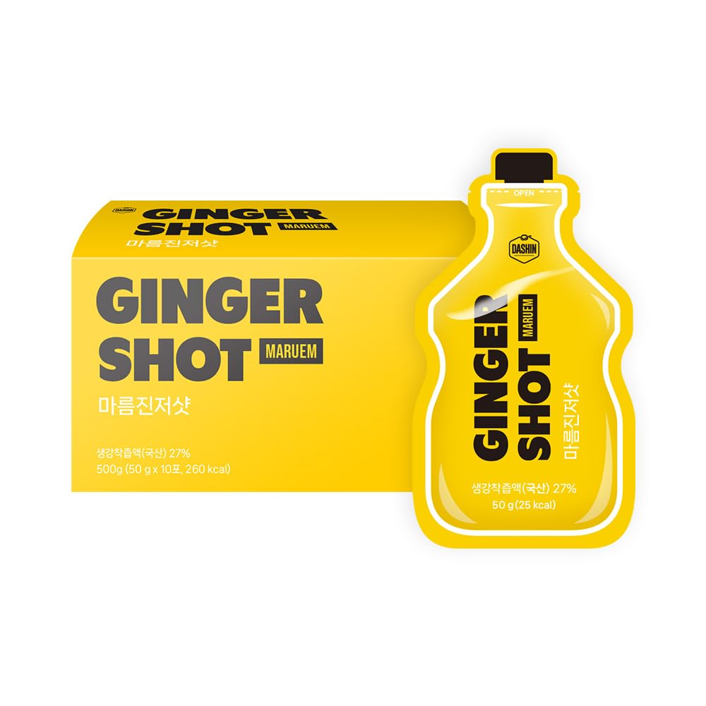 DASHIN MARUEM ginger shot bottle for on-the-go energy and flavor.
